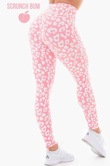 Ryderwear Leggings - Instinct Scrunch Bum Pink Leopard