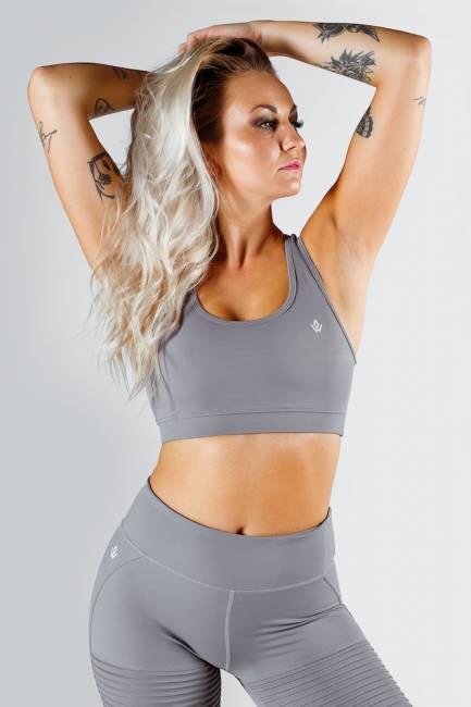 Workout Empire Regalia Sports Bra Silver