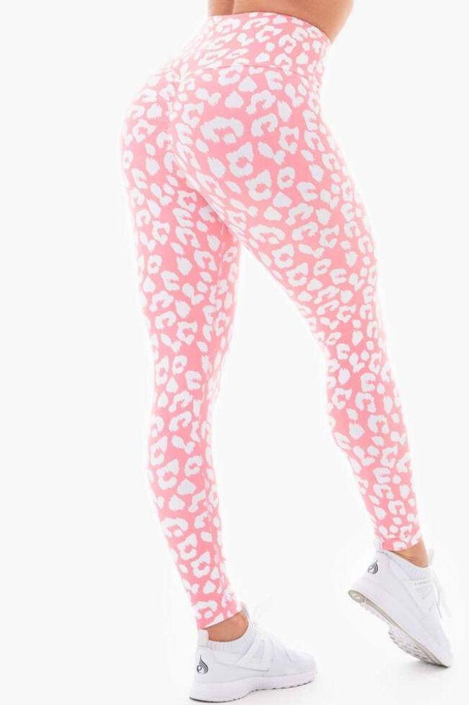 CHILY FIT Ryderwear Leggings - Instinct Scrunch Bum Pink Leopard