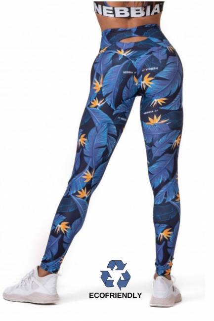 NEBBIA Fitness Leggings Ocean Power High Waist - Blue