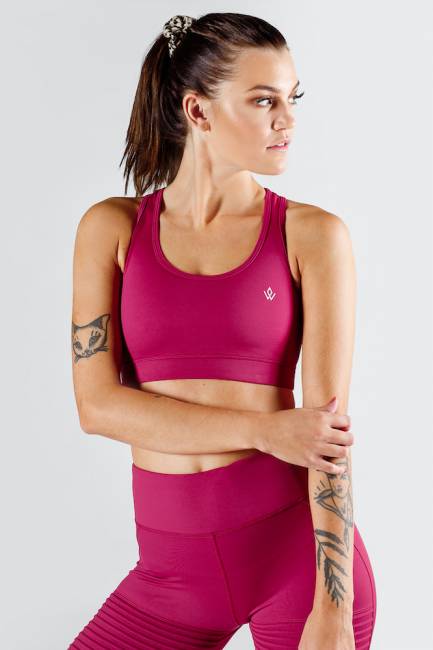 Workout Empire Regalia Crimson Pintuck Sports Bra