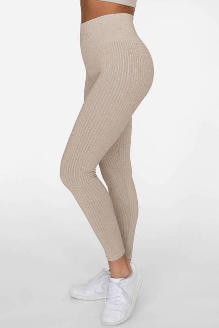 Gavelo Leggings Ribbed Sand Melange