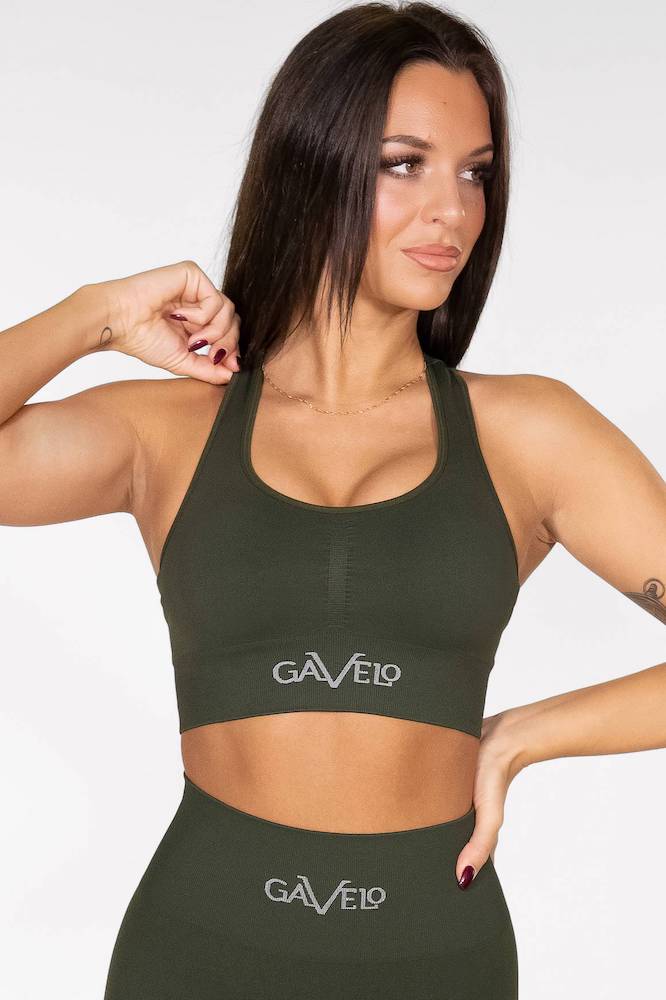 CHILY FIT Gavelo Seamless Booster Forest Green Sports BH