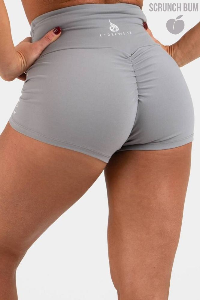 CHILY FIT Ryderwear Animal Scrunch Bum Shorts - Grey
